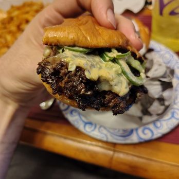 Gotham Halal - This was the Gotham heatwave..I ate half of it, so I took a picture of the backside - Burgers Near Me - Rochester, New York Gotham Halal - This was the Gotham heatwave..I ate half of it, so I took a picture of the backside - Burgers Near Me - Rochester, New York