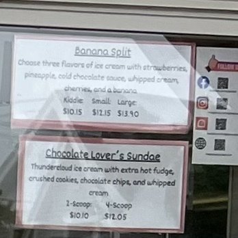 Hodgies Too Ice Cream - Specialty items - these are pricey (IMO) - Ice Cream & Frozen Yogurt Near Me - Salisbury, Massachusetts