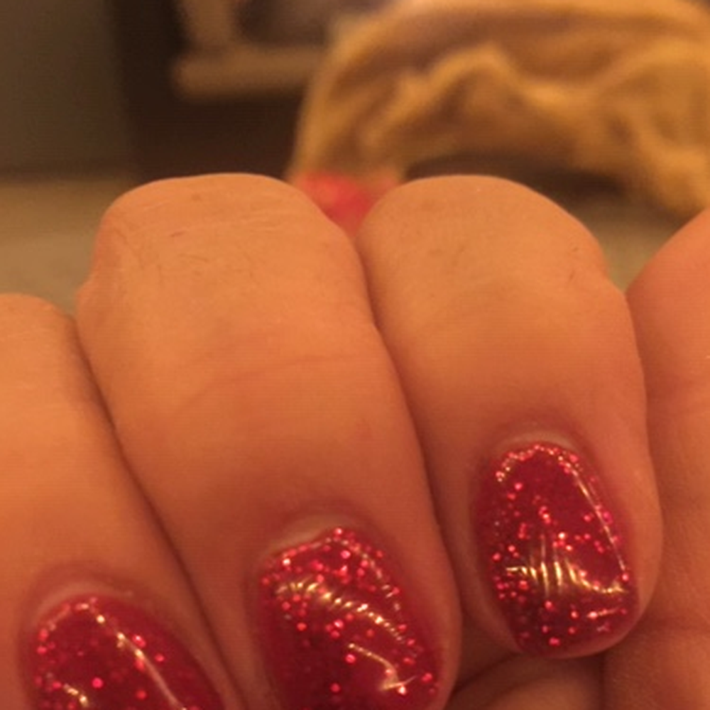 Polished Nail Spa - Red Sparkle - Waxing Near Me - Goleta, California