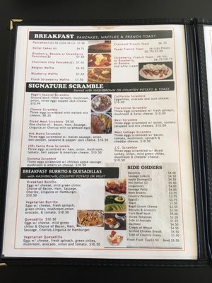 Menu photo 2 Page's Diner Santa Rosa, CA Menu photo 2 Page's Diner Santa Rosa, CA