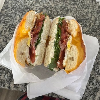 Get Hooked, A Coffee & Bagel Company - Here again! I just love this place!!! It's a must try! Today am having breakfast BLT on cheese bagel. Can't wait to sink my teeth into it. - Coffee & Tea Near Me - Simi Valley, California