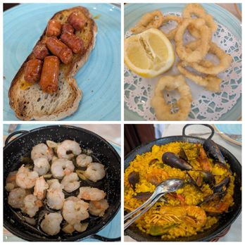 Paco Alcalde - Chorizo, calamari (just 7?), shrimp and seafood paella - Seafood Near Me - Barcelona, B