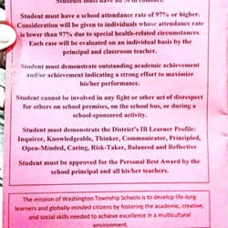 John Strange Elementary School - Criteria for Z's award