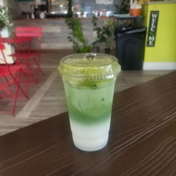 Vida Coffee Shop - Ice matcha latte with coconut flavor and cold form. - Coffee & Tea Near Me - Franklin Square, New York Vida Coffee Shop - Ice matcha latte with coconut flavor and cold form. - Coffee & Tea Near Me - Franklin Square, New York