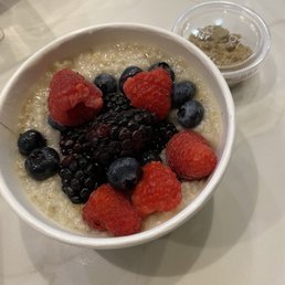 Berries on my steel cut oatmeal Berries on my steel cut oatmeal