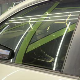 Window tint job.