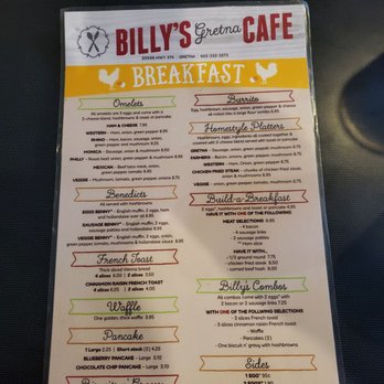 Billy's Gretna Café - Menu - Cafes Near Me - Gretna, Nebraska Billy's Gretna Café - Menu - Cafes Near Me - Gretna, Nebraska
