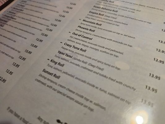 Menu photo 5 Sake Sushi Norfolk, VA