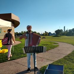 Eastside Farmers' Market - Some classic accordian times while you shop.