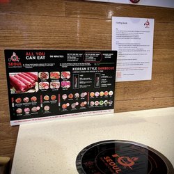 Seoul Korean - At the table, menu, and call button