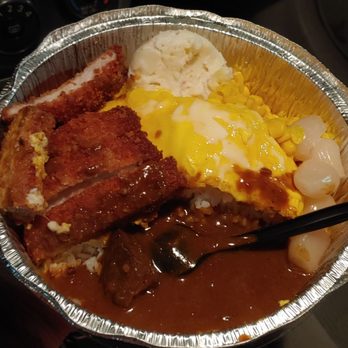 Curryfornia - Tonkatsu, omurice, potato salad, pickled shallots - Japanese Curry Near Me - Torrance, California Curryfornia - Tonkatsu, omurice, potato salad, pickled shallots - Japanese Curry Near Me - Torrance, California