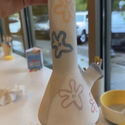 CeramiCafe Art Lounge - Grandson holding his first bong !