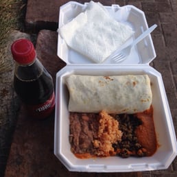 a meal in a styrofoam container
