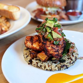 Moxies Kamloops Restaurant - a plate of food on a table - American Near Me - Kamloops, British Columbia