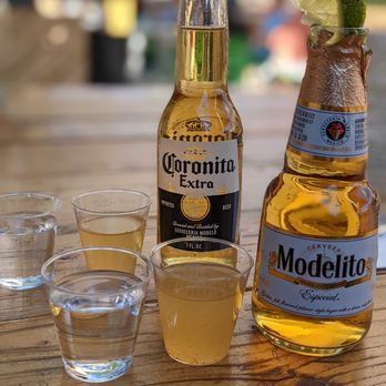 Switchback - Switchback shot combo - tequila, spicy pickle and mini beers! - Tacos Near Me - Durango, Colorado