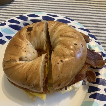 Hot Bagels N More - a bagel sandwich on a plate - Bagels Near Me - Verona, New Jersey Hot Bagels N More - a bagel sandwich on a plate - Bagels Near Me - Verona, New Jersey