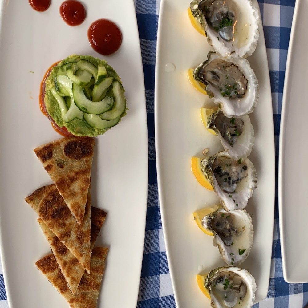 Tuna tartare and oysters Tuna tartare and oysters