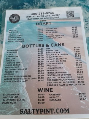 Menu photo 4 Salty Pint Daytona Beach Shores, FL