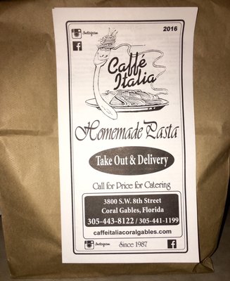 Menu photo 8 Caffe Italia Coral Gables, FL