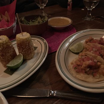 Tacuba Hell's Kitchen - Pollo tacos and corn on cob - Mexican Near Me - New York, New York