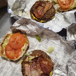 Half cooked bacon. Half cooked bacon.