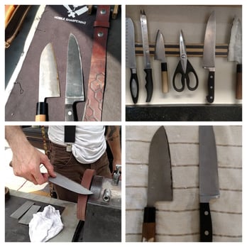 The Sharpist Mobile Surgical Sharpening - Devin will restore dull kitchen knives to their sharpest glory to confidently slice through any tomato or squash. - Local Services Near Me The Sharpist Mobile Surgical Sharpening - Devin will restore dull kitchen knives to their sharpest glory to confidently slice through any tomato or squash. - Local Services Near Me