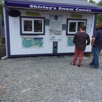 Shirley's Sno-Cones - two people standing in front of a small building - Shaved Snow Near Me - Louisville, Kentucky