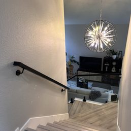 Glass stair railing