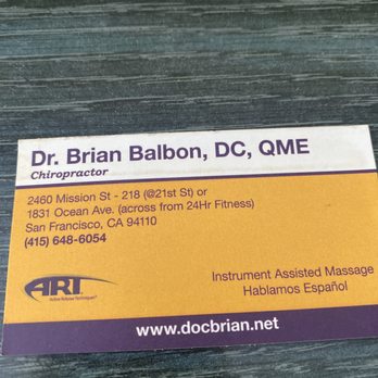 Brian Balbon, DC, QME - Chiropractors Near Me - San Francisco, California Brian Balbon, DC, QME - Chiropractors Near Me - San Francisco, California