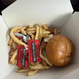 Soggy fries that they said just came out. Soggy fries that they said just came out.