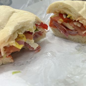 Pruett's Market - Nino Italian Submarine Sandwich Genoa salami Pepperoni Ham Provolone Cheese Italian slaw Roasted red peppers Banana peppers White hoagie - Grocery Near Me - Signal Mountain, Tennessee Pruett's Market - Nino Italian Submarine Sandwich Genoa salami Pepperoni Ham Provolone Cheese Italian slaw Roasted red peppers Banana peppers White hoagie - Grocery Near Me - Signal Mountain, Tennessee