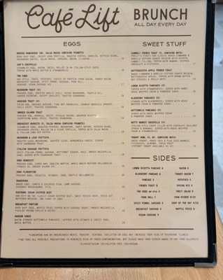 Menu photo 2 Cafe Lift Haddonfield, NJ