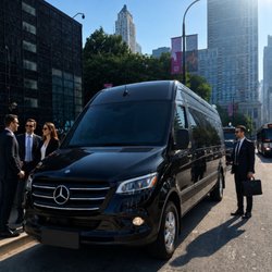 OHare Midway Limo Service - Executive Mercedes Sprinter Van (888) 519-3987 for Chicago, Suburbs & O'Hare Or Midway Transfers