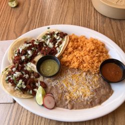 Maria's Restaurant - Three taco plate with choice of meat