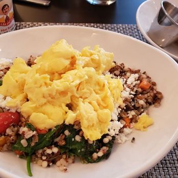 Orenda Cafe - The bowl with ancient grains, at least 3 3 eggs (felt like 4) and veggies...OMG! Awesome choice! - Breakfast & Brunch Near Me - Milwaukee, Wisconsin