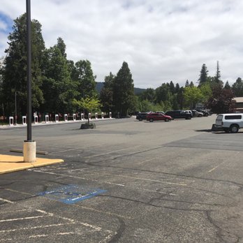 Tesla Supercharger - Mount Shasta - The real bank of super Chargers are in the parking lot across the street close to some hardware store. - EV Charging Stations Near Me - Mount Shasta, California