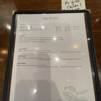 Tea Xotics - Menu - Flowers & Gifts Near Me - El Dorado Hills, California