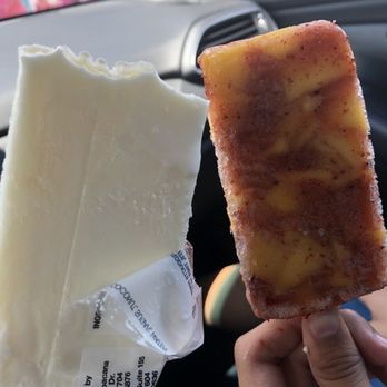 Jose's Bakery - Mango and chili popsicle and a coconut cream popsicle. - Bakeries Near Me - Sanford, North Carolina