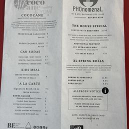 Menu, September 2026