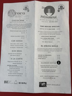 Menu photo 1 PHOnomenal National City, CA