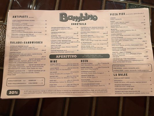 Menu photo 4 Bambino Austin, TX Menu photo 4 Bambino Austin, TX