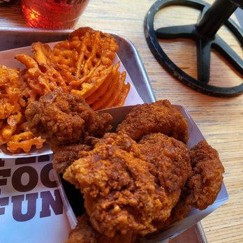 Big Chicken - Tenders and sweet potato waffle fries - Chicken Shop Near Me - Las Vegas, Nevada