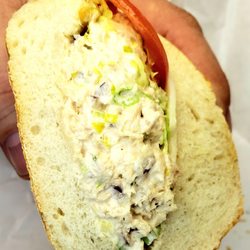 Mama's Fresh Tuna is Loaded with Diced Celery and Red Onions, Deliciousness on a Roll !!