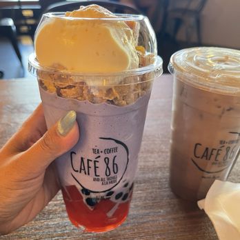 Cafe 86 - Halo halo Ube and mocha iced coffee - Desserts Near Me - Las Vegas, Nevada Cafe 86 - Halo halo Ube and mocha iced coffee - Desserts Near Me - Las Vegas, Nevada