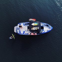 Wakesurfing in Montauk, NY in front of Duryea's Lobster Deck!