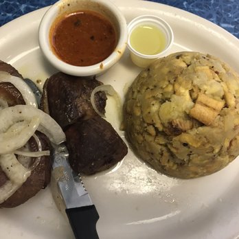 El Pilon - Mofongo with Pork Chop chunks - Puerto Rican Near Me - Fort Myers, Florida