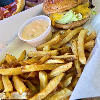 Happy Camper - Double Cheese Burger and fries - Bars Near Me - Chicago, Illinois
