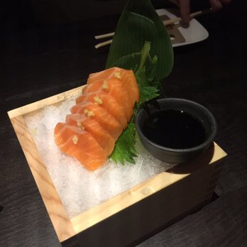 Uchi Denver - Salmon sashimi topped with ginger - Japanese Near Me - Denver, Colorado Uchi Denver - Salmon sashimi topped with ginger - Japanese Near Me - Denver, Colorado