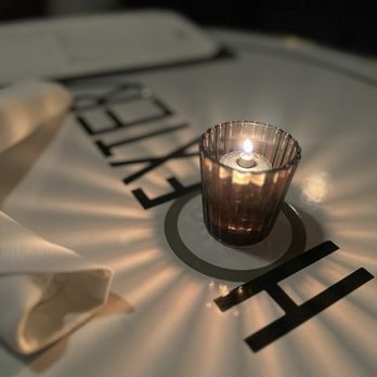 Hoexter’s - a lit candle on a table - American Near Me - New York, New York Hoexter’s - a lit candle on a table - American Near Me - New York, New York