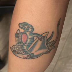 Island Time Tattoo - 3 months healed.